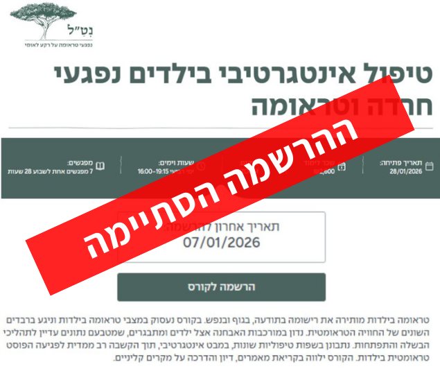 טיפול אינטגרטיבי בילדים נפגעי חרדה וטראומה